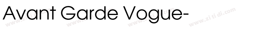 Avant Garde Vogue字体转换